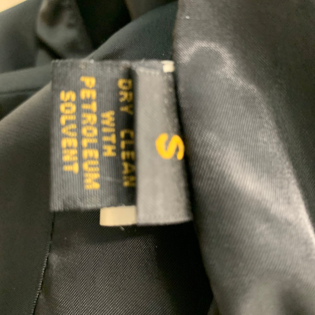 DONNA KARAN Size S Black Zip Up Vest