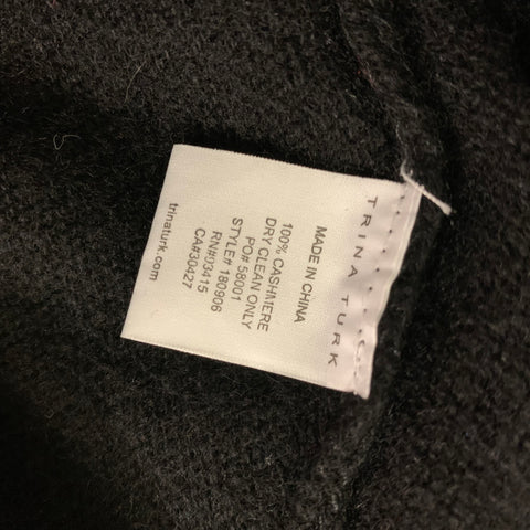 TRINA TURK Taille S Cardigan à manches Dolman uni en cachemire noir