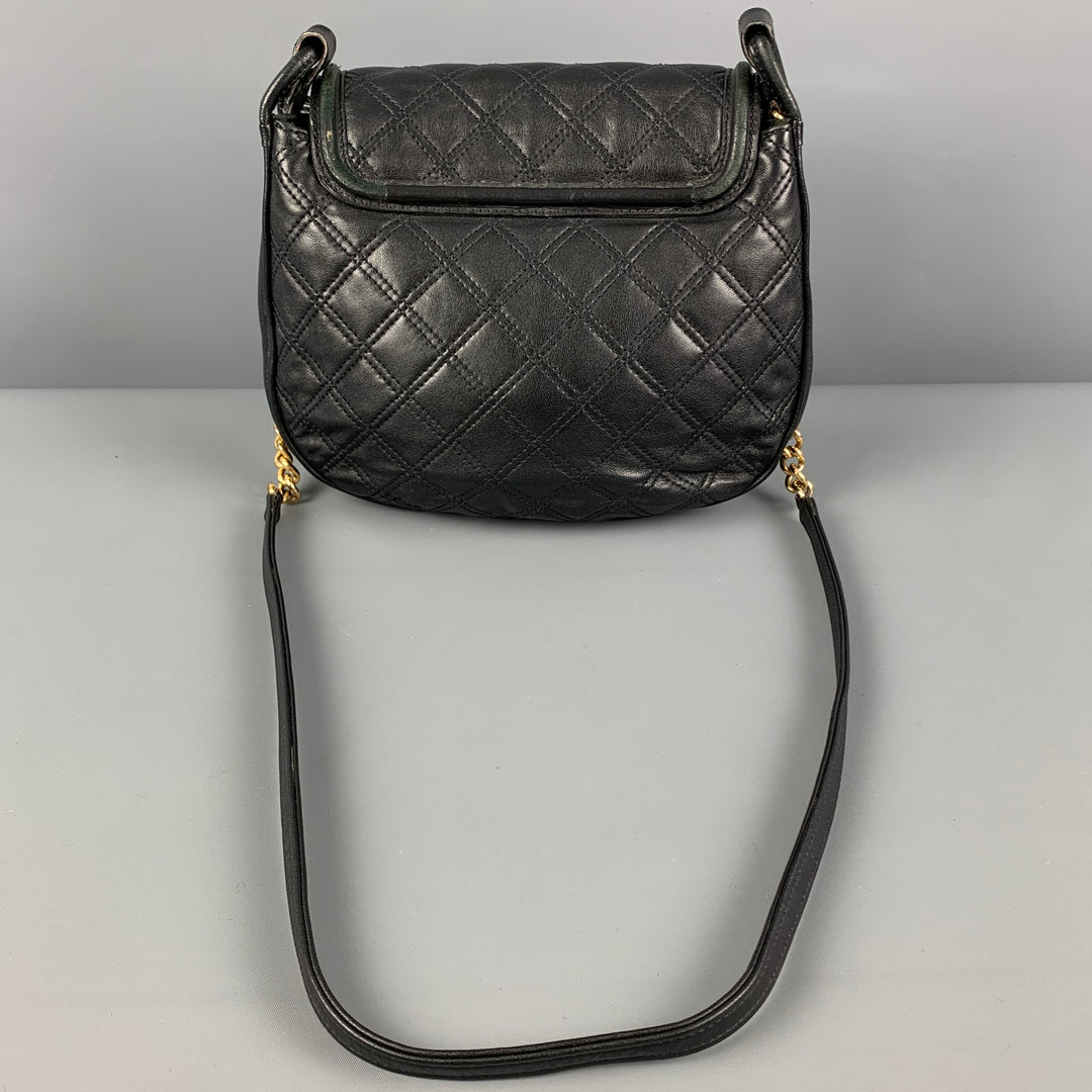 MARC JACOBS Black Quilted Leather Cross Body Handbag