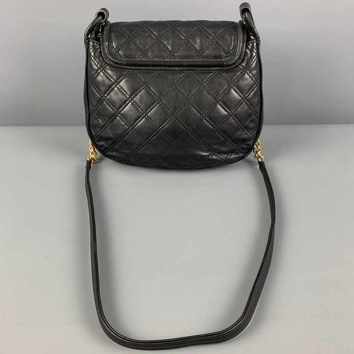 MARC JACOBS Black Quilted Leather Cross Body Handbag