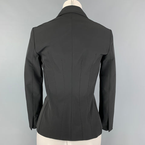 PRADA Size 4 Black Polyester Jacket