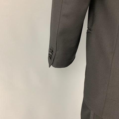 ERMENEGILDO ZEGNA for Neiman Marcus Size 38 Black Wool Suit