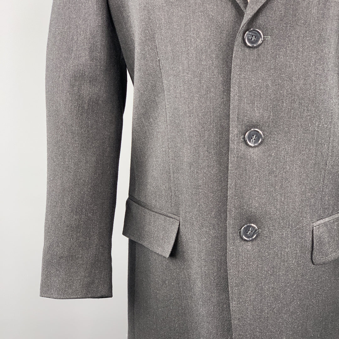 DOLCE &amp; GABBANA 40 Manteau de sport à revers cranté en laine mélangée unie anthracite