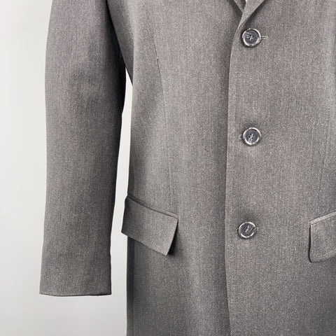 DOLCE & GABBANA 40 Charcoal Solid Wool Blend Notch Lapel  Sport Coat