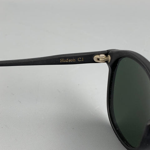 ILLESTEVA Black Acetate Oval Sunglasses