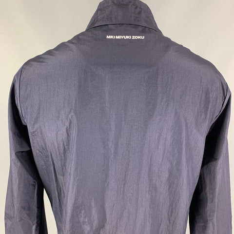 MKI MIYUKI ZOKU Size L Navy Nylon Drawstring Pop-Over Jacket