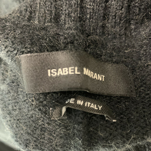 ISABEL MARANT Size 2 Charcoal Wool Blend Heather Sweater