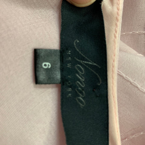 NONOO Size 6 Light Pink Quilted Stitch Blouse