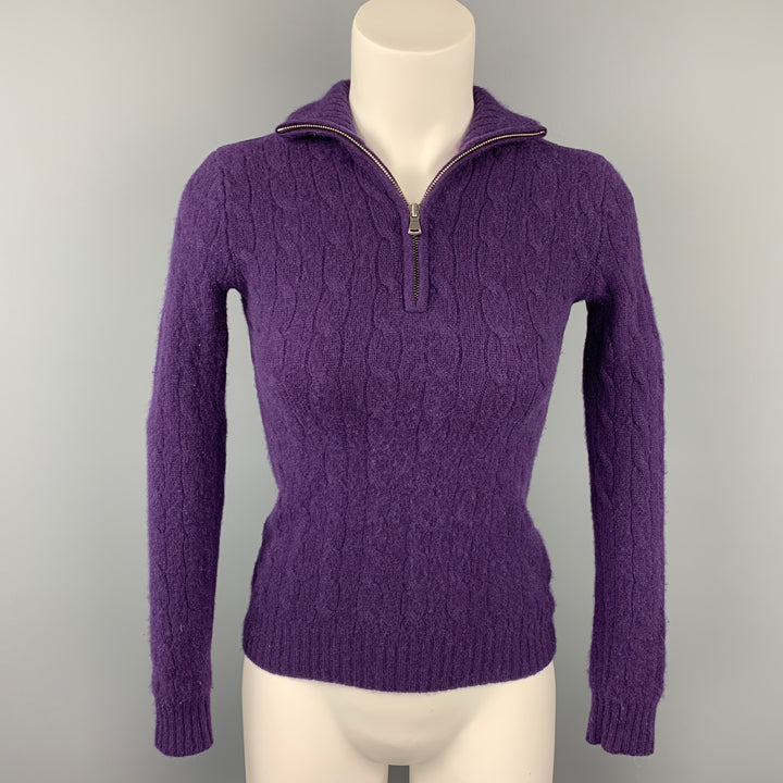 RALPH LAUREN Black Label Size XS Purple Cashmere Sweater