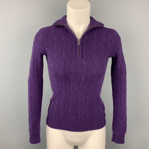 RALPH LAUREN Black Label Taille XS Pull en cachemire violet
