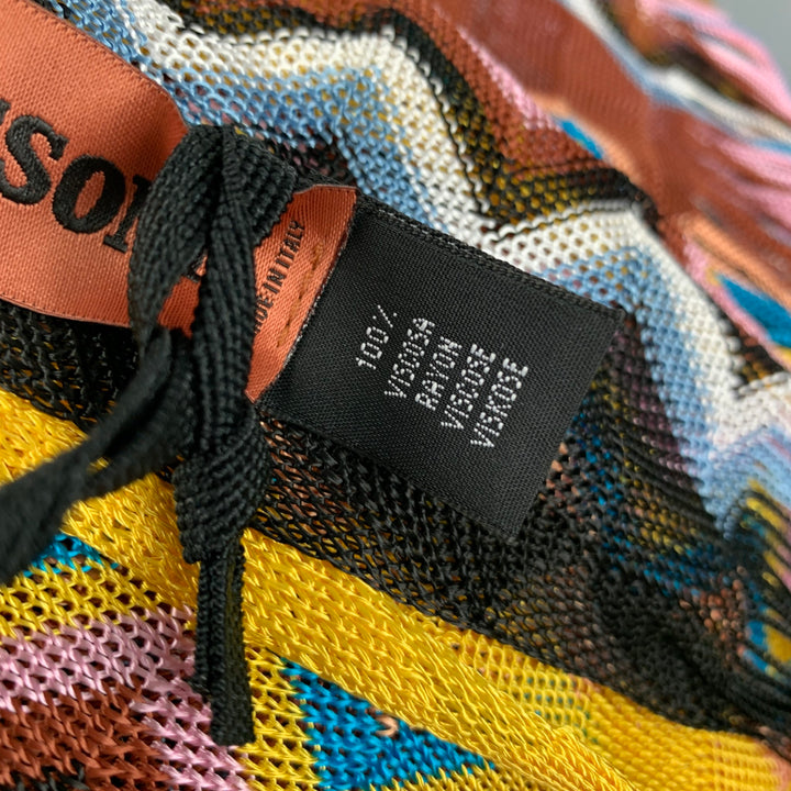 MISSONI Multi-Color Zig-Zag Rayon Scarves & Shawls