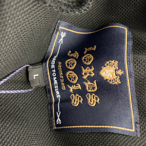 LORDS & FOOLS Size L Black & Gold Cotton / Polyamide Sweatpants