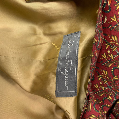 SALVATORE FERRAGAMO Size 42 Mustard Wool Buttoned Vest