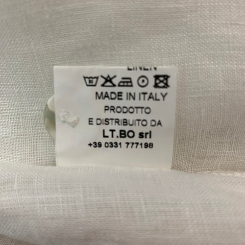 WHYCI Size 8 White Viscose Linen Embroidered Blouse