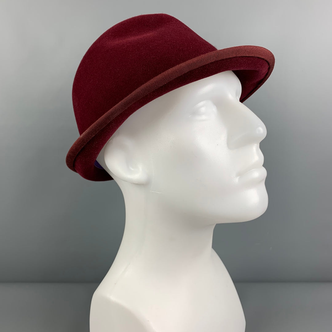 Vintage ROD KEENAN Burgundy Felt Derby Hats