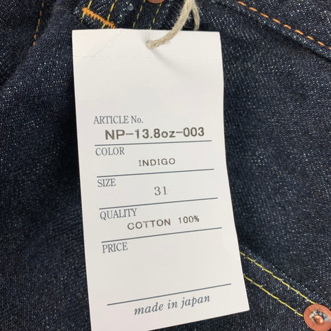 SYOAIYA Size 31 Indigo Contrast Stitch Cotton Jeans