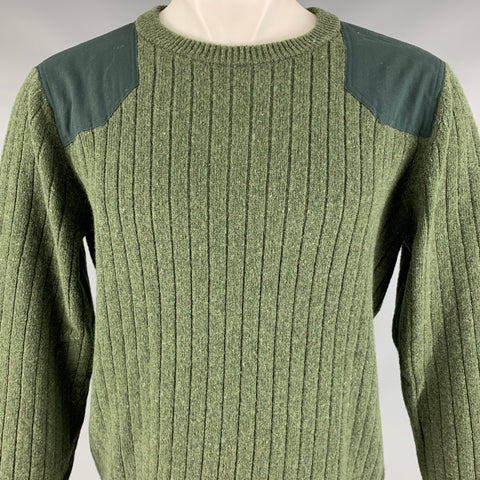 PATAGONIA Size S Green Ribbed Wool Blend Pullover