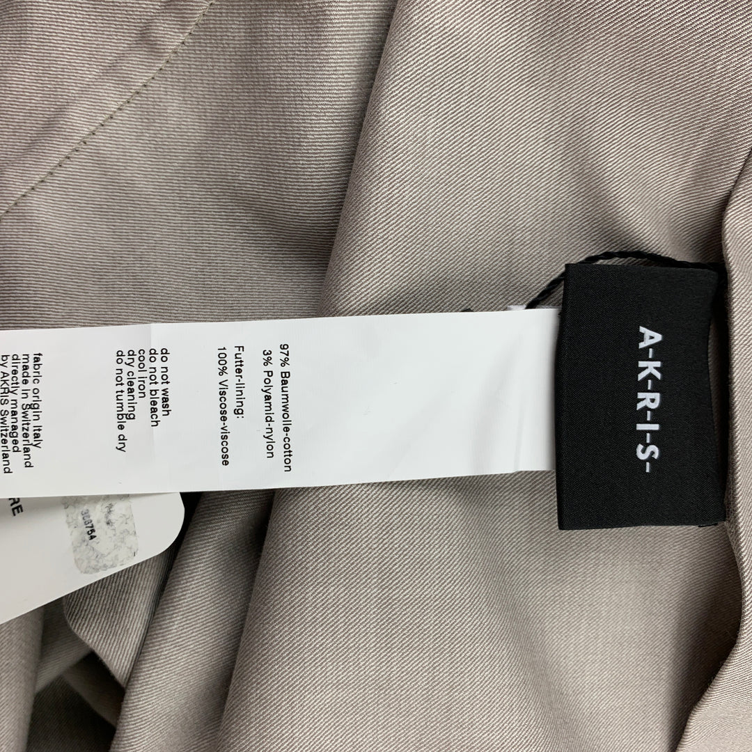AKRIS Size 4 Multi-Color Cotton / Polyamide Reversible Open Front Theatre Coat