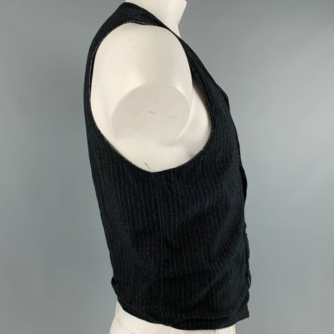 ENGINEERED GARMENTS Size L Grey Light Grey Herringbone Wool Blend Vest