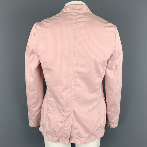 D&amp;G by DOLCE &amp; GABBANA Taille 42 Manteau de sport à revers cranté en coton à rayures roses