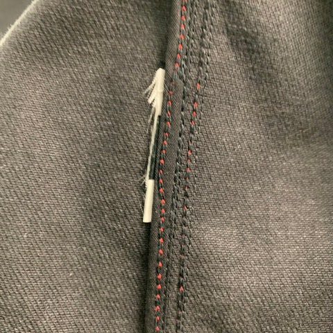 DIESEL Size XL Charcoal Coated Canvas Zip Snaps Coat