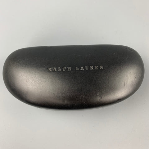 RALPH LAUREN Black Metal Aviator Sunglasses