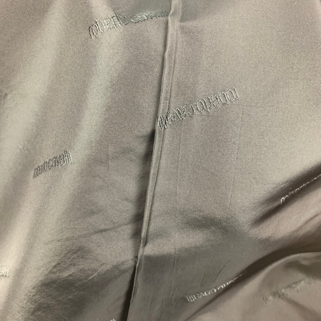ROBERTO CAVALLI Size S Multi-Color Chevron Phyton Skin Hidden Zipper Jacket