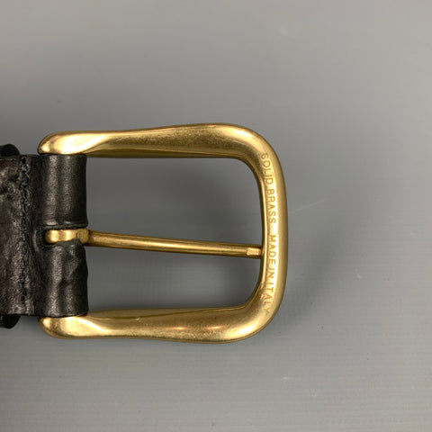 STREETS AHEAD Size S Black Textured Leather Belt
