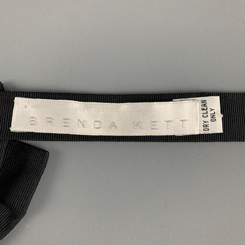 BRENDA KETT Black Ribbed Silk Bow Tie
