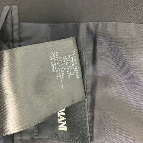GIORGIO ARMANI Size 42 Black Wool Notch Lapel Suit