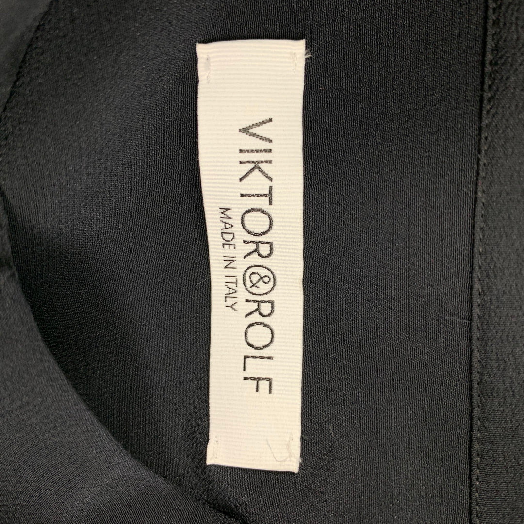 VIKTOR & ROLF Size 10 Black Silk Dress