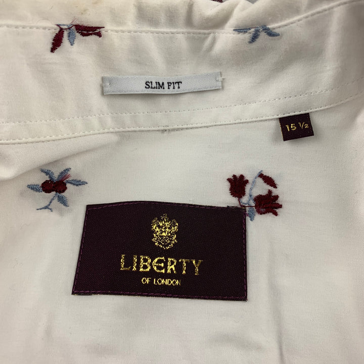 LIBERTY OF LONDON Size S White Embroidery Cotton Button Up Long Sleeve Shirt