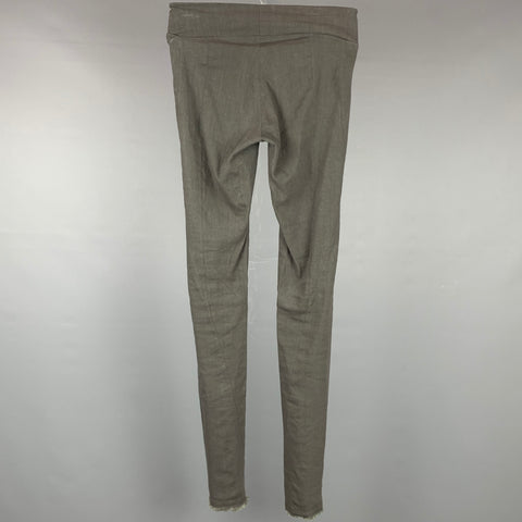 URBAN ZEN par DONNA KARAN Taille 2 Leggings en mélange de lin ardoise