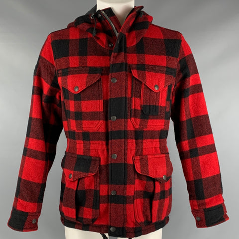 POLO by RALPH LAUREN Size S Black Red Plaid Wool Nylon Jacket