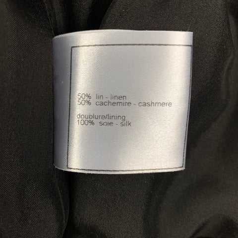 CHANEL AL719 05C Size 4 Black Linen Trumpet Skirt