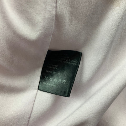 VEDA Chaqueta con cremallera de poliuretano acolchada iridiscente plateada talla S
