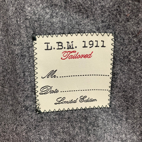 L.B.M. 1911 Size 34 Grey Heather Virgin Wool Notch Lapel Sport Coat
