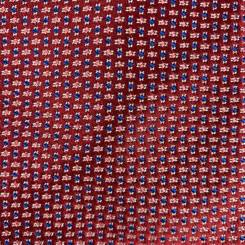 BRIONI Cravate en soie cloutée rouge et bleue
