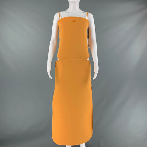 COURREGES Size 4 Orange Polyester Blend Dress