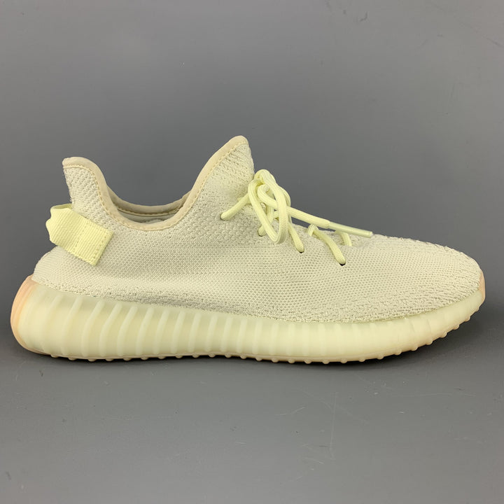 YEEZY X ADIDAS Boost 350 V2 Size 12 Butter Yellow Solid Nylon Lace Up Sneakers