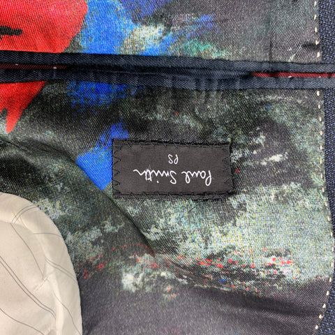 PS by PAUL SMITH Taille 38 Manteau de sport à simple boutonnage en laine vierge bleu marine