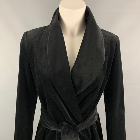 VIVIENNE WESTWOOD RED LABEL Size 2 Black Velvet Belted Jacket