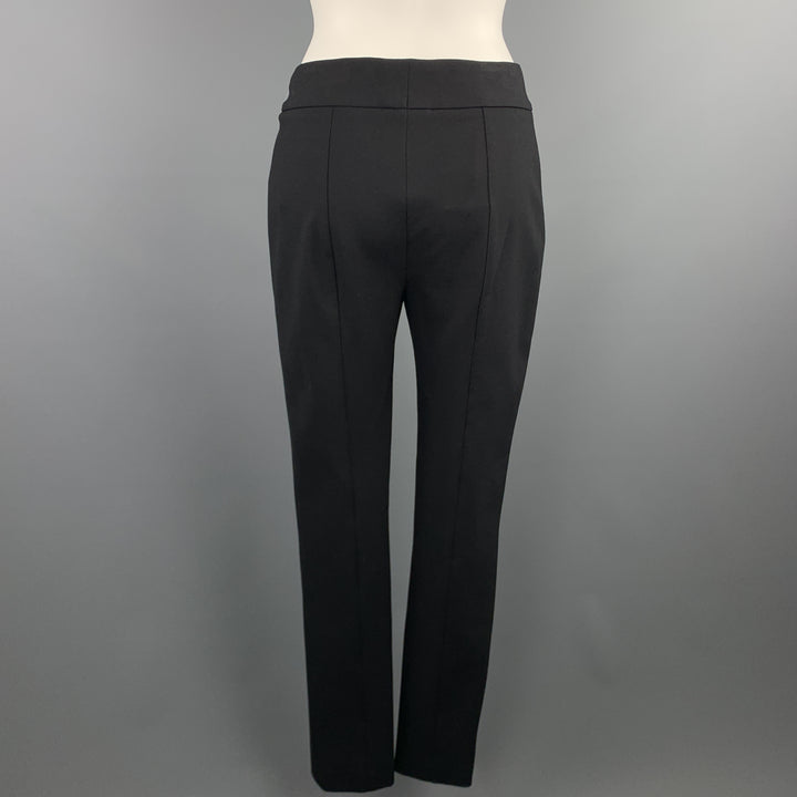 ESCADA Size 4 Black Slim Fit Flat Front Seam Dress Pants
