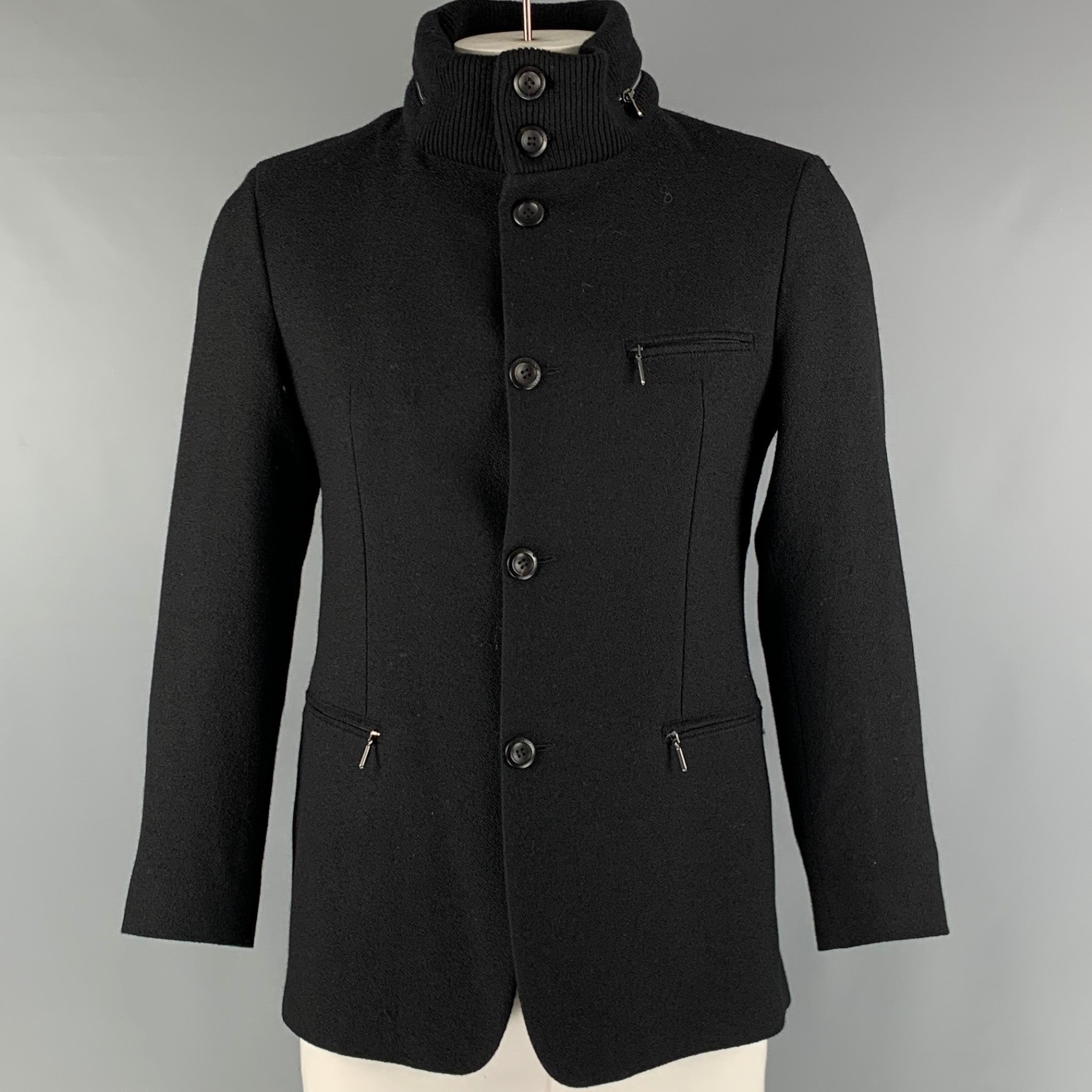 GRAND WORK JACKET // BLACK WOOL Men's Jacket By Robert James