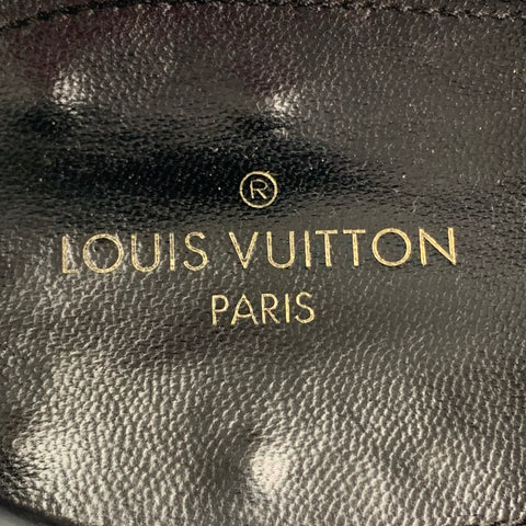 LOUIS VUITTON Size 12 Black Damier Leather Lace Up Dress Shoes