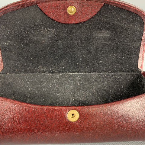 GOLDPFEIL Burgundy Leather SNap Closure Eyewear Case