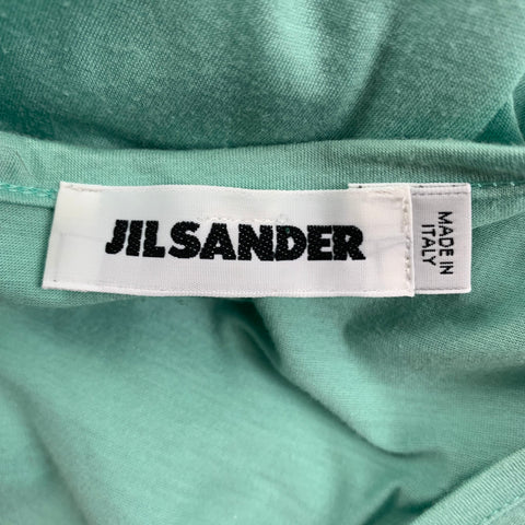 JIL SANDER Camiseta sin mangas plisada de modal de algodón color menta Talla S
