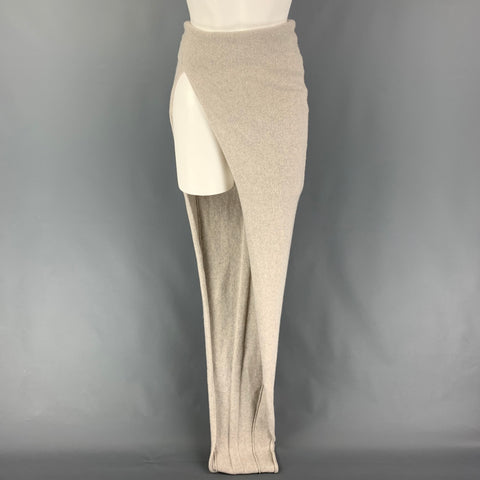 RICK OWENS Size S Grey Heather Cashmere Wool Maxi Skirt