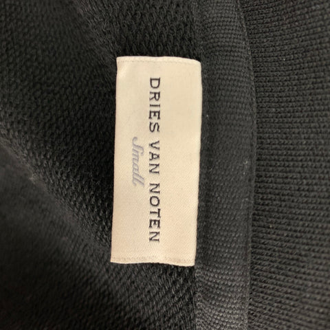 DRIES VAN NOTEN Size S Black Cotton Zipped Hood Jacket