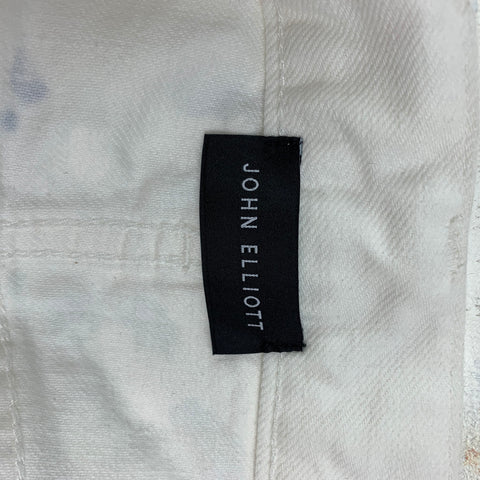 JOHN ELLIOTT The Daze 2 Pollock Size 33 Splattered Denim White Jeans
